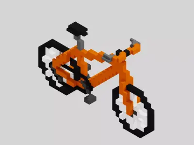 Bike Voxel Free low-poly 3D model