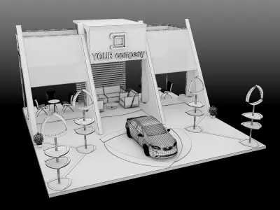 Booth Exhibition Stand a588b  3D model