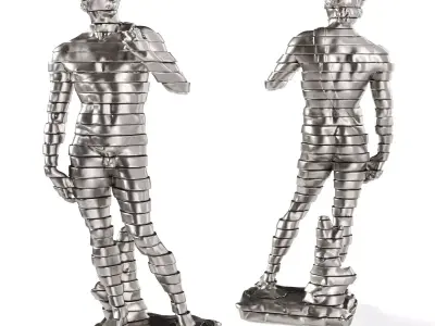 David tall Sculpture Michelangelo sliced 3D model