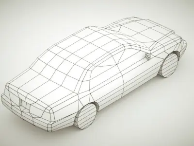 Generic Sedan v5 multicolors Low-poly 3D model