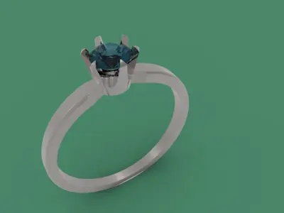 ring model 3d gold engagement with diamond Free 3D print model