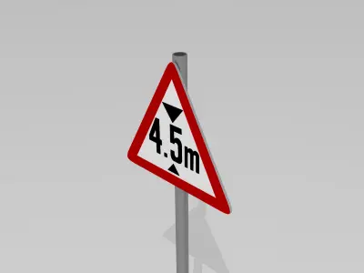 Maximum height sign 3D model