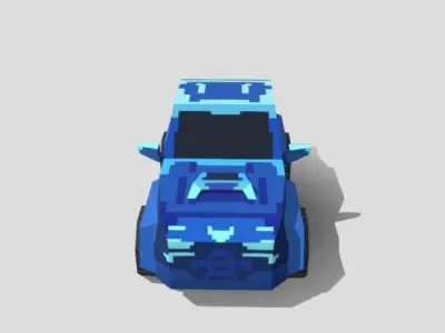 Low-Poy Truck Free low-poly 3D model