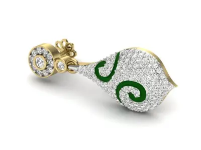 earring gold  3D print model