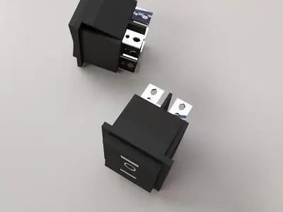 DPDT Rocker Switch 3D model