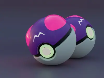 Master ball Low-poly 3D Model  3D model