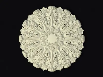 Central decor ornament for furniture 3D model 522