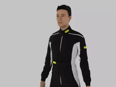 Race Driver Low-poly 3D model buy