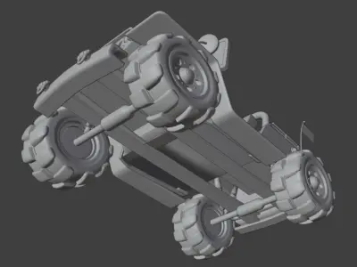 Jeep militar 3D model
