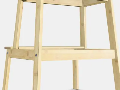 TENHULT Step stool Low-poly 3D model