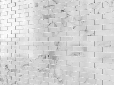 Carrara 1  2x2 Marble Tile 3D model