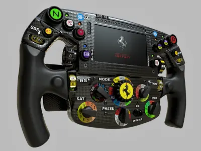 F1 Ferrari Steering wheel Low-poly 3D model