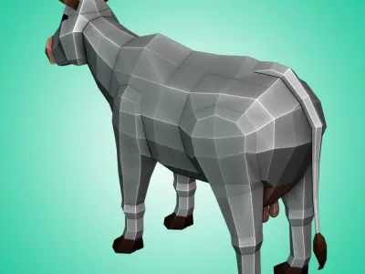 Cow Low Poly Low-poly 3D model
