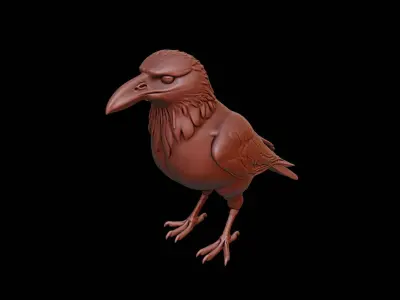 Crow Animal Sculpture 3D print model purchase