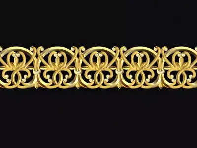 Central decor ornament for furniture 3D model 471