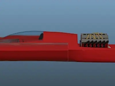 Drag Boat - Terminator - High Poly 3D model