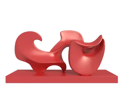 Abstract sculpture 3D model 2