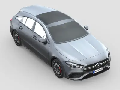 Mercedes-Benz AMG CLA 35 Shooting Brake Low-poly 3D model