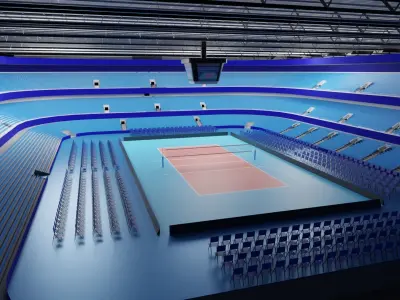Volleyball Stadium Low-poly 3D model