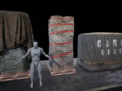 Fabric Cargo Pack Vol 01 Low-poly 3D model