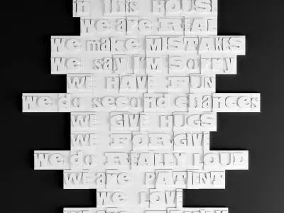 wall letters 3D print model