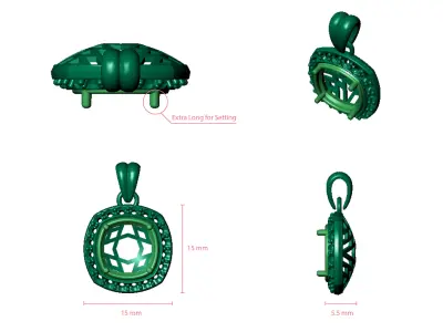 Pendant Halo 01 3D print model