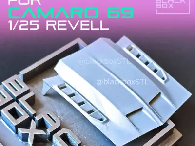 Custom HOOD for Camaro 69 Revell 1-25th 3D print model