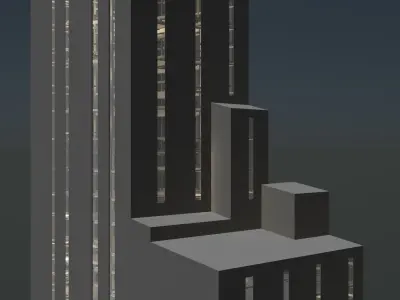 Industrial factory tower 25i01 3D model