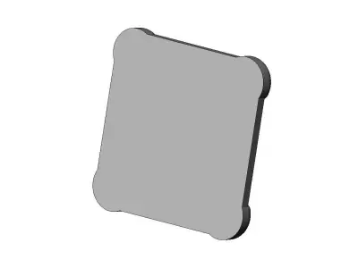 Square scroll victorian floral ornament rosette carving 3D print model