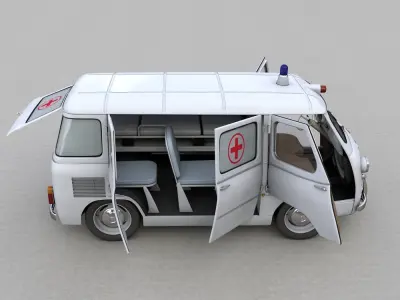 FIAT 600 MULTIPLA AMBULANZA 1956 3D model