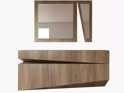 wooden modern consule Free 3D model