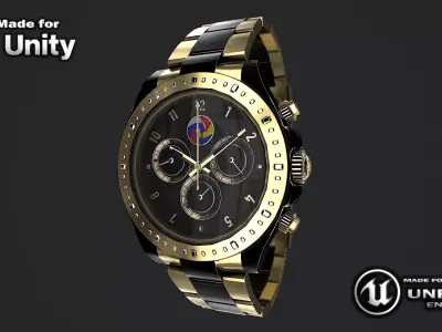 Watch 3d model Low-poly 3D model