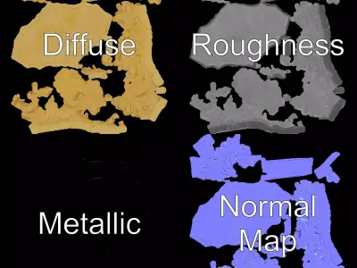 Elegant Ivory Ornament model pack Low-poly 3D model