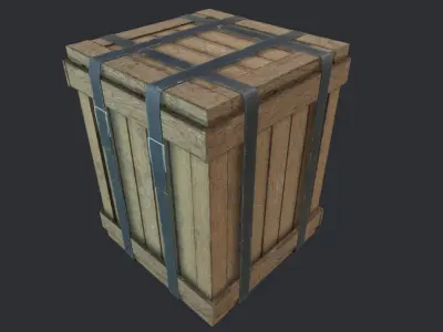 Cargo Crates PBR Low-poly 3D model
