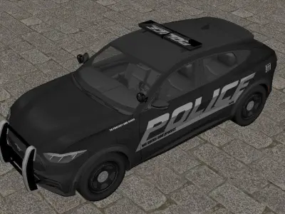 Police car Low-poly 3D model from CGTrader