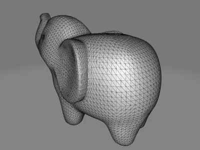 Harriet Bee Landen Elephant Ceramic Piggy Bank 3D model