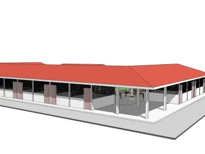 Food court02 3D model