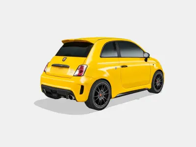 Abarth 695 Biposto Record Edition 2016 Low-poly 3D model