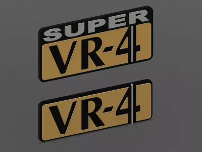 Mitsubishi Galant  Super VR4 Badge 3D print model