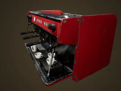 Old Coffeemachine - PBR Game Ready Low-poly 3D model