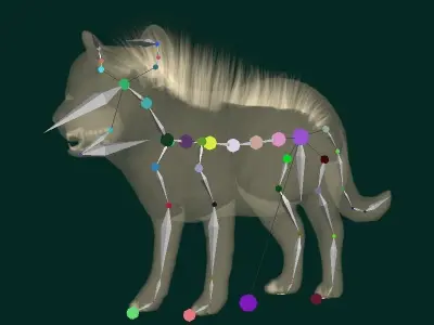 Baby Aardwolf Offspring Animal  Low-poly 3D model