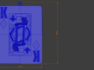 King of Diamonds Gold Pendant Jewelry Silver Platinum Luxury 3D print model