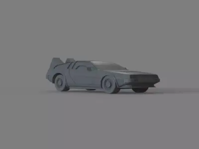 Delorean Car 3D print model
