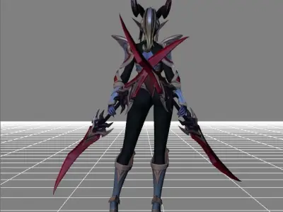 Karina Blood Moon Skin 08 Low-poly 3D model