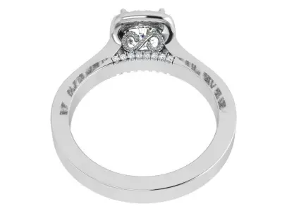 Square Halo Ring 4105 3D print model