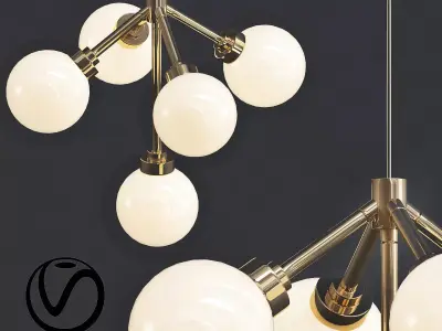 Tech Lighting Mara Chandelier Mini 3D model