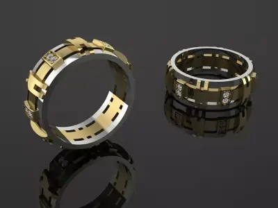 Jewelry Ring Gold 3D print model