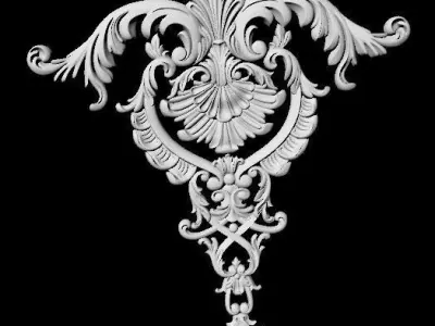 Central decor ornament for furniture 3D model 969