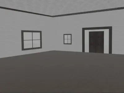 Country Farmhouse - White and Brown  Free 3D model