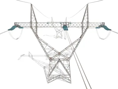 Electricity Pole 21 3D model